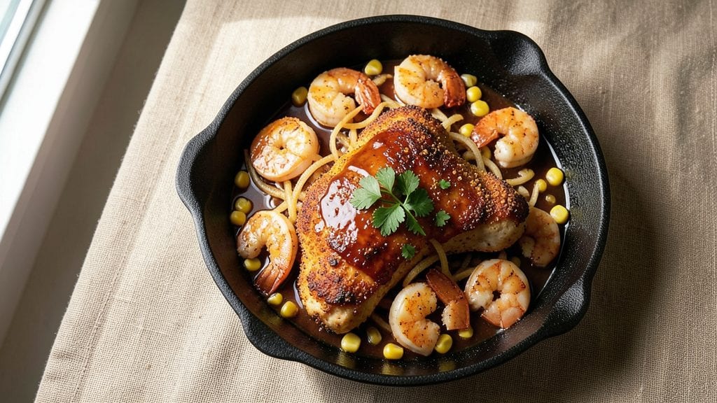 Applebee's Bourbon Chicken and Shrimp Copycat Recipe: Crispy Cornmeal Crust Meets Sweet-Spicy Glaze