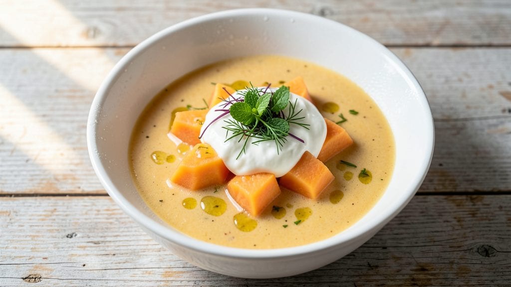 Barefoot Contessa Cantaloupe Soup Recipe: Chilled Summer Refreshment With Herbed Yogurt Swirl