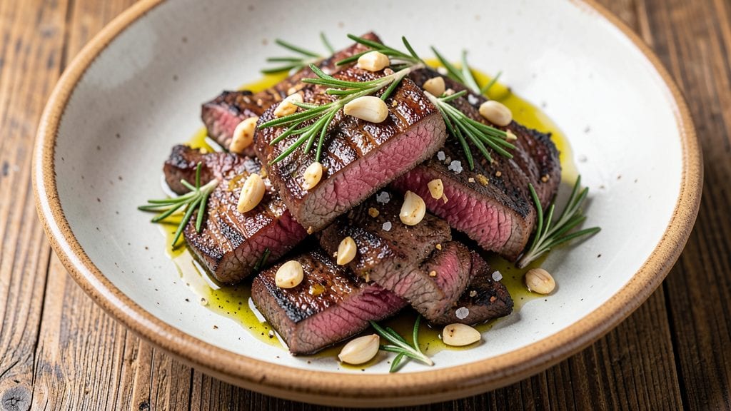 Beef Loin Skirt Steak Recipe: Smoky Charred Crust with Juicy Pink Hearts