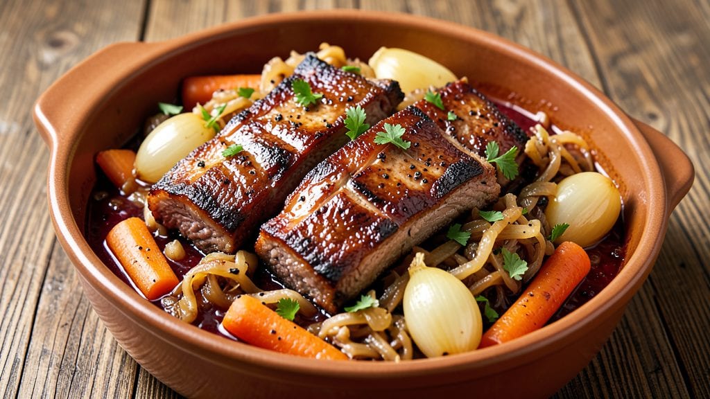 Beef Short Ribs and Sauerkraut Recipe: Slow-Braised Richness With Tangy Crunch