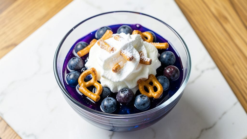 Blueberry Jello Pretzel Salad Recipe: Sweet-Salty Swirls in 15 Minutes