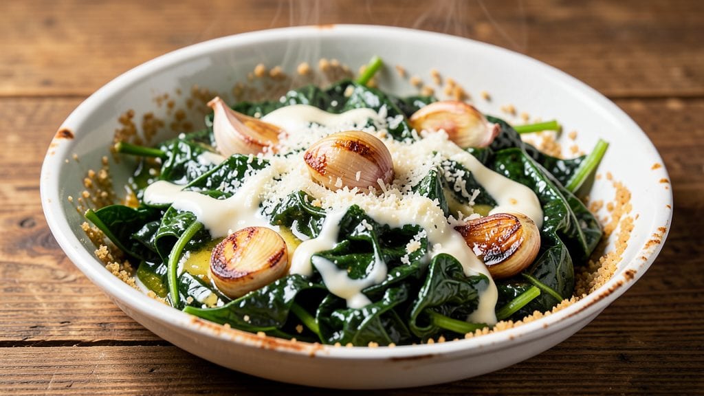 Carrabba's Spinach Recipe: Creamy Garlic Parmesan With Toasted Breadcrumbs