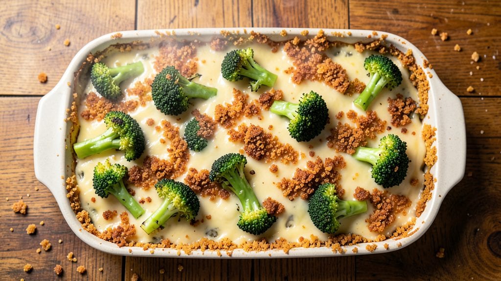 Cheddars Restaurant Broccoli Cheese Casserole Copycat Recipe: Crispy Top, Melty Cheese Layers