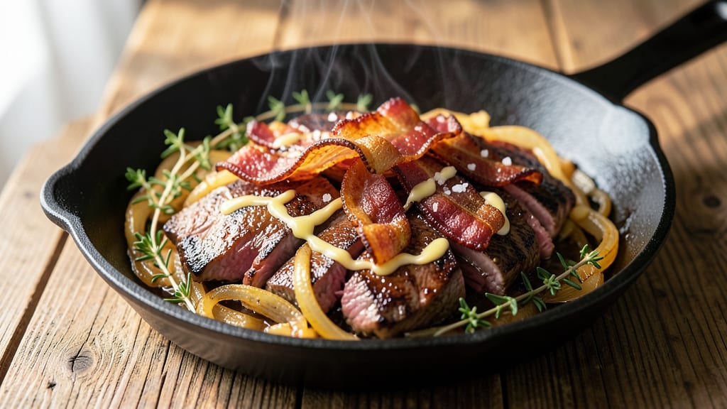Cooking Liver and Onions with Bacon Recipe: Crispy Bacon Layers and Caramelized Sweetness