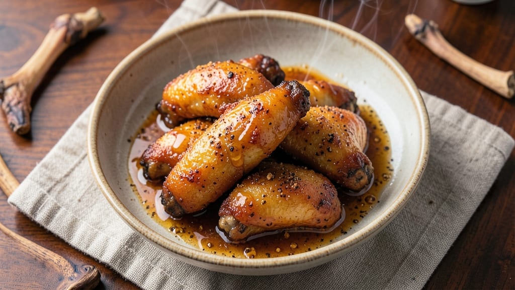 Fried Honey Barbecue Wings Recipe: Sticky-Sweet Glaze That Stays On