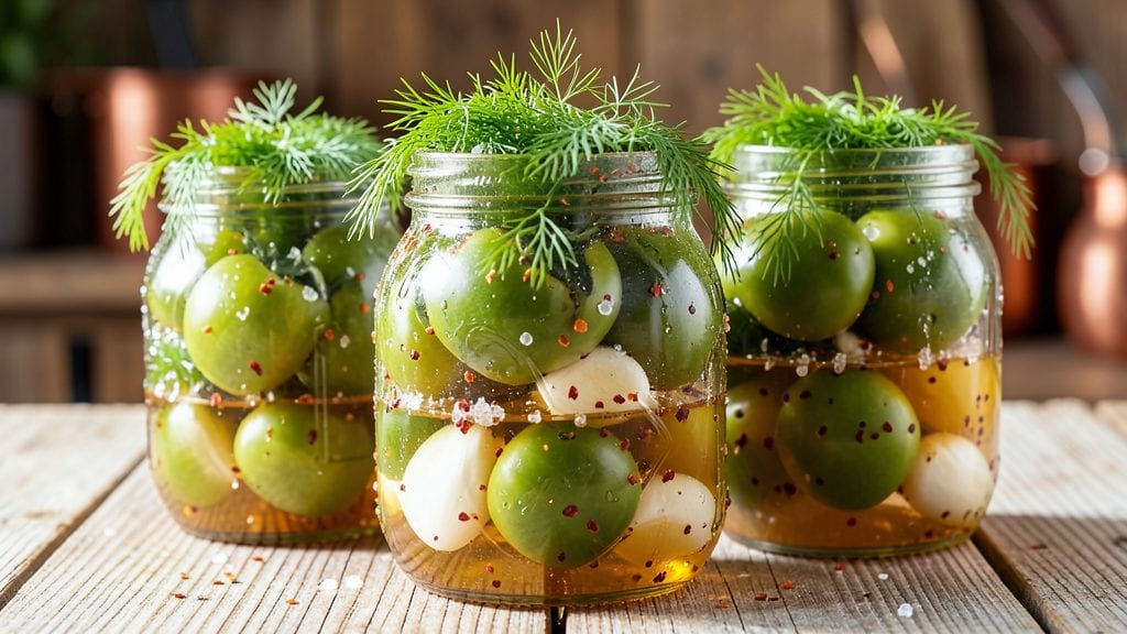 Green Tomato Canning Recipe: Vinegar-Bright Pickles With Crunchy Texture