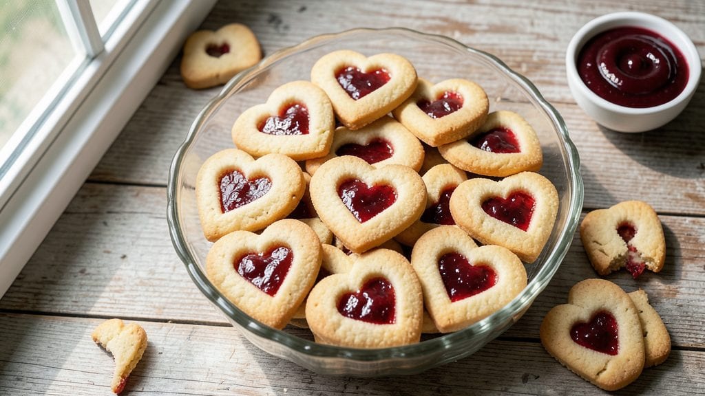 Heart-Shaped Jam Cookies Recipe: Valentine’s Day Bites With Buttery Crisp Edges