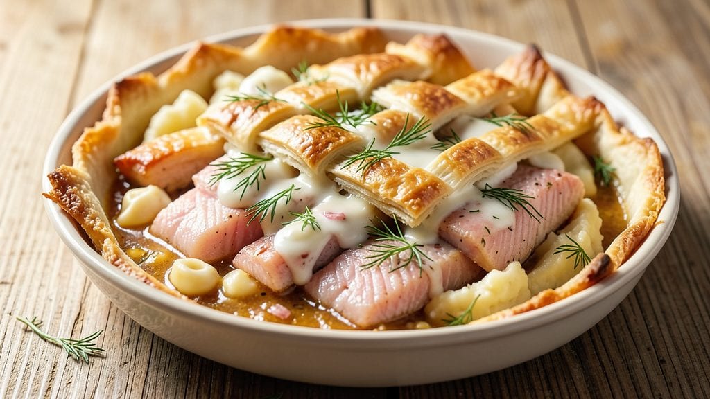 Jamie Oliver's Fish Pie Recipe: Flaky Pastry and Creamy Cheese Topping Magic