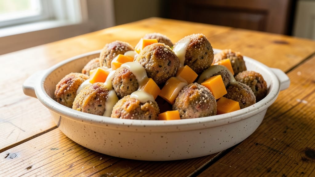 Jimmy Dean Sausage Balls Recipe: Crispy Cornmeal Crust With Gooey Cheese Hearts
