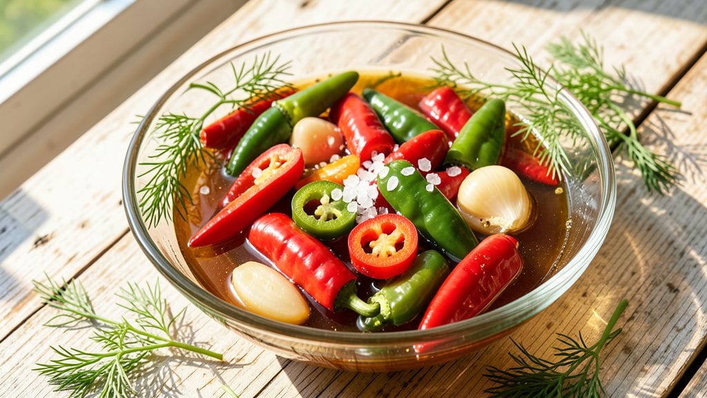 Pickled Chili Peppers Recipe: Zesty Fermented Heat in 10 Minutes