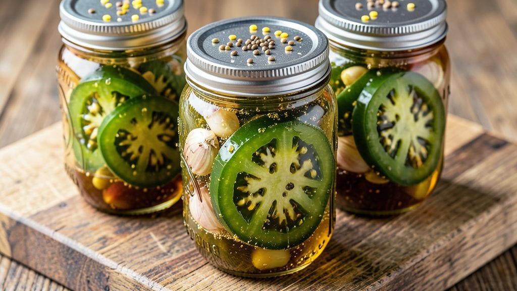 Refrigerator Green Tomato Pickles Recipe: Crunchy Vinegar-Kissed Zing in 10 Minutes