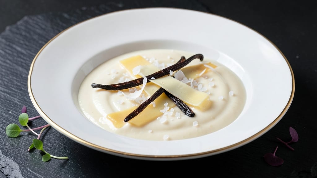 Shaved White Truffle: Creamy Vanilla Bean Mousse With Earthy Luxury