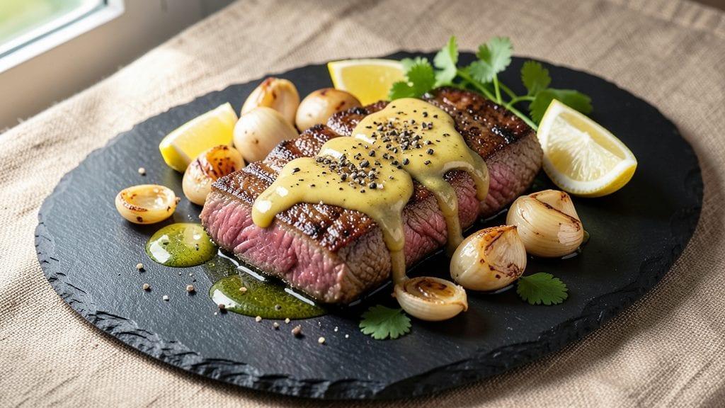 Sirloin Steak Strips: Pan-Seared Crust With Juicy Pink Hearts