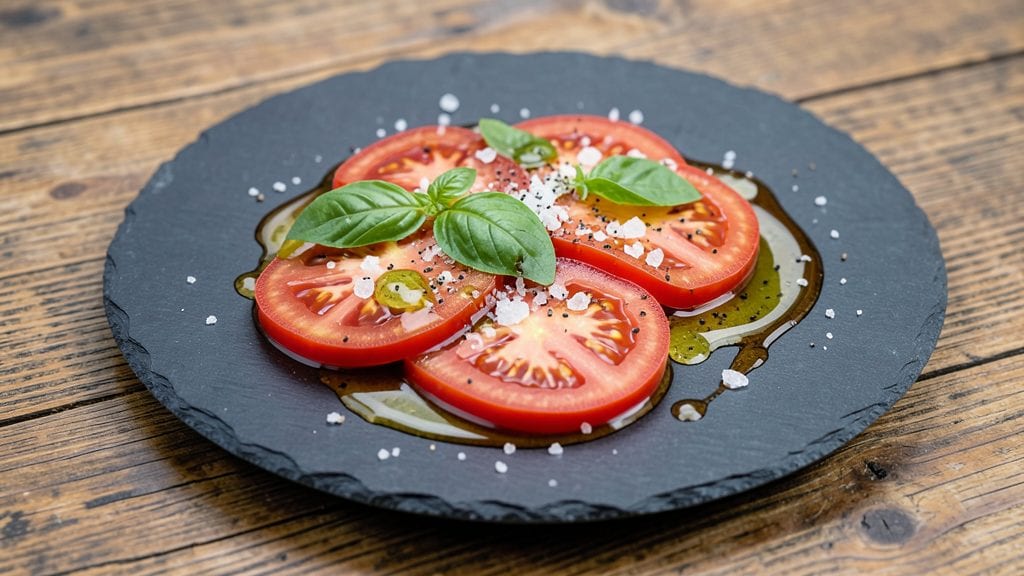 Tomato Carpaccio Recipe: Ultra-Thin Slices With Balsamic & Basil Magic