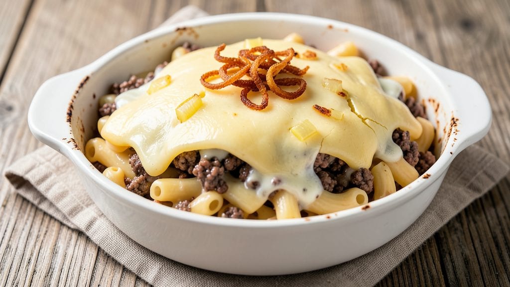 Velveeta Ultimate Cheeseburger Mac Recipe: One-Pan Melty Cheese and Ground Beef Magic